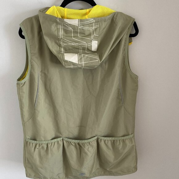 ADIDAS Men Women Outdoor Golf Hoody Vest Front and Back Pockets Green Sz L - Picture 5 of 8